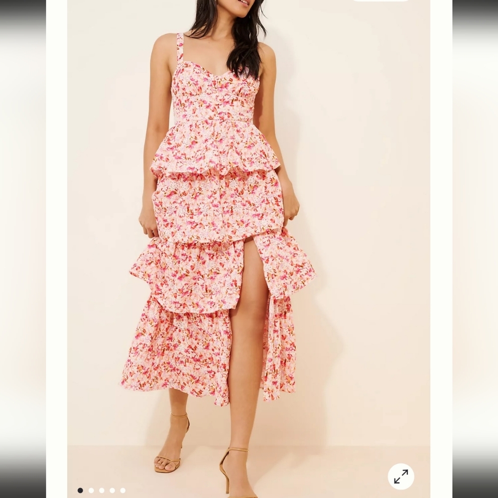 Astr The Label Midsummer Eyelet Square Neck Dress